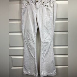 Hudson Women's Heidi White Flare Denim Pants 5 Pockets, Size 27